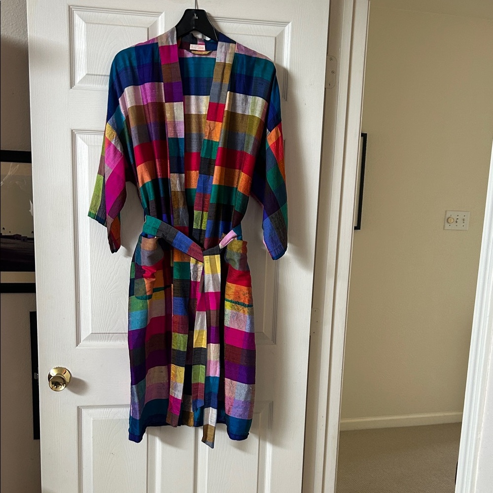 100% Pure Silk Multicolor Kimono